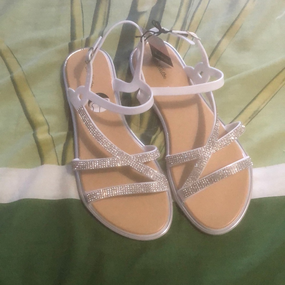 White sandals